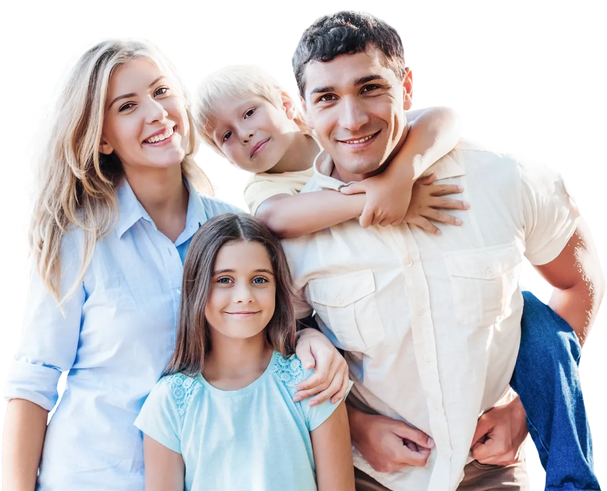 Family together representing the people and future life insurance can help protect